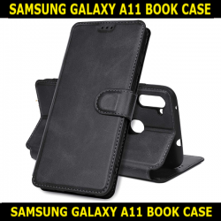 Leather Wallet Flip Book Case For Samsung Galaxy A11 SM-A115F Slim Fit Look